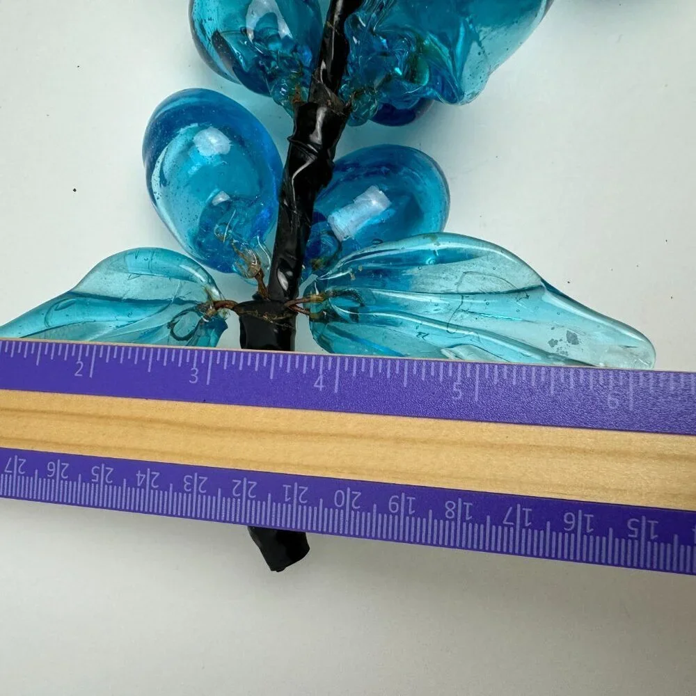 RARE Vintage ART Blue Glass 